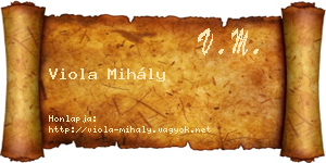 Viola Mihály névjegykártya