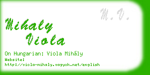 mihaly viola business card